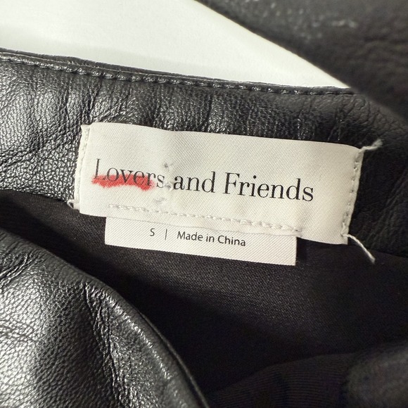 Lovers & Friends Women's Small Crop Top Faux Leather Y2K Corset Bustier - Picture 5 of 5